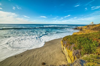 La jolla plaj gün batımında