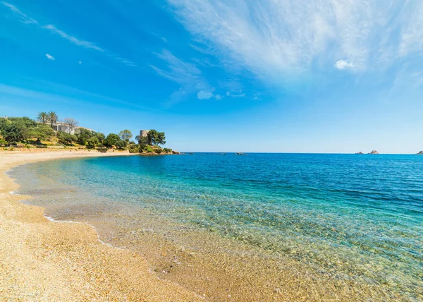 Sabbia dorata a Santa Maria Navarrese — Foto Stock