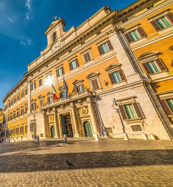Montecitorio square on a sunny day — Stock Photo, Image