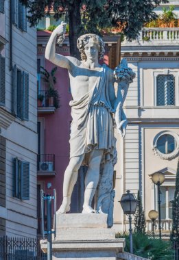 Bacchus statue in Piazza del Popolo clipart