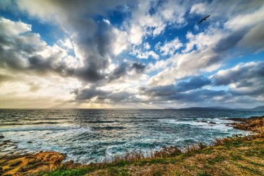 Alghero'da dramatik günbatımı