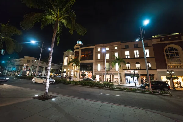 Rodeo Drive by night in Beverly Hills — Stock Photo, Image