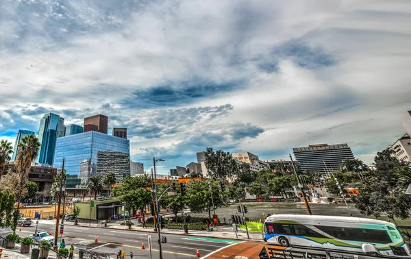 Центр Лос-Анджелеса в облачный день — стоковое фото