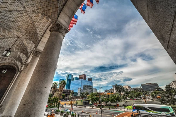 Grand Park City Hall in Los Angeles vanuit — Stockfoto