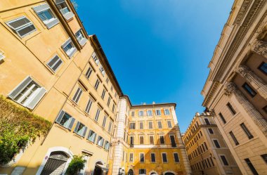 Elegant buildings in piazza di pietra in Rome