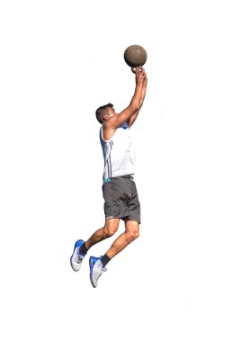 Solak basketbolcu beyaz