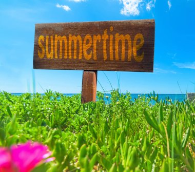 Ahşap bir tabelada yazılı yaz 