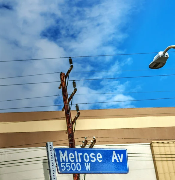 Melrose Avenue sign in Los Angeles — Stock Photo, Image