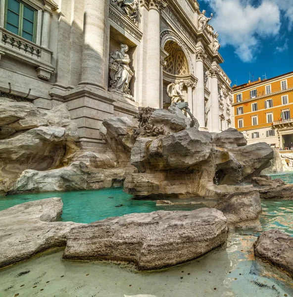 Close up of world famous Trevi fountain — Stock Photo, Image