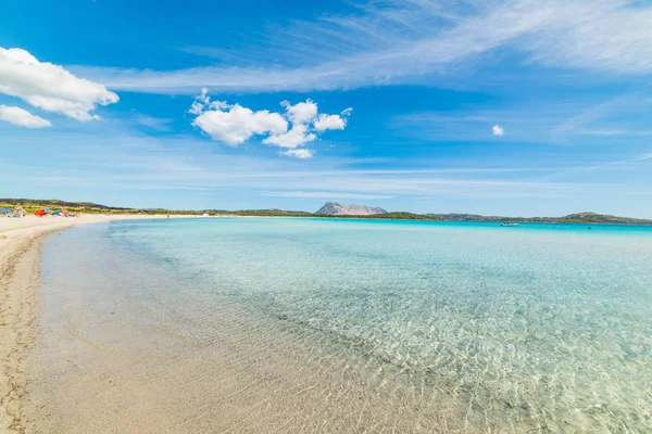 Clear Water Blue Sky Cala Brandinchi Sardinia Italy — Stock Photo, Image
