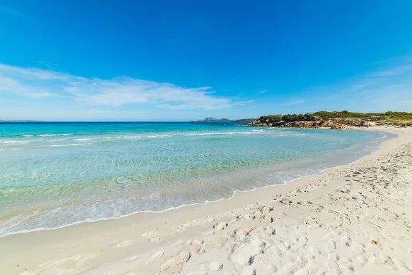 Sabbia Bianca Nella Spiaggia Rena Bianca Sardegna Italia — Foto Stock