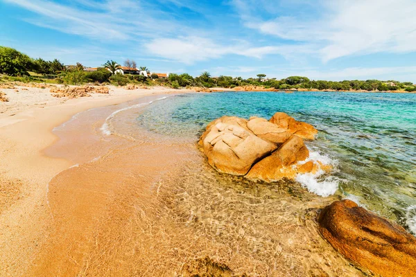 Orilla Dorada Playa Romazzino Cerdeña Italia — Foto de Stock