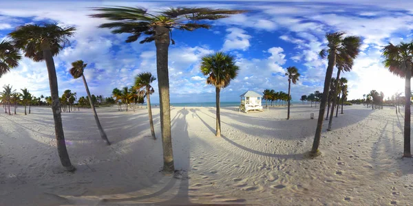 360 graus de vista do parque Crandon ao pôr do sol — Fotografia de Stock