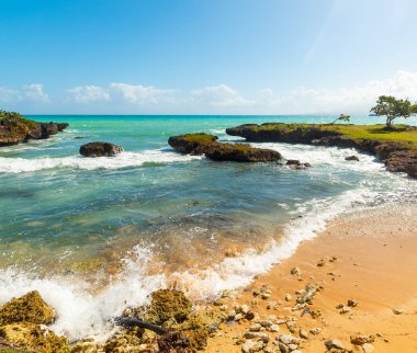 Guadeloupe'deki Bas du Fort kıyısı