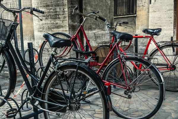 Vecchie biciclette a Bologna — Foto Stock