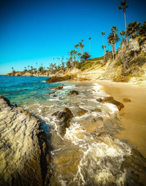 kayalar ve kum Laguna Beach