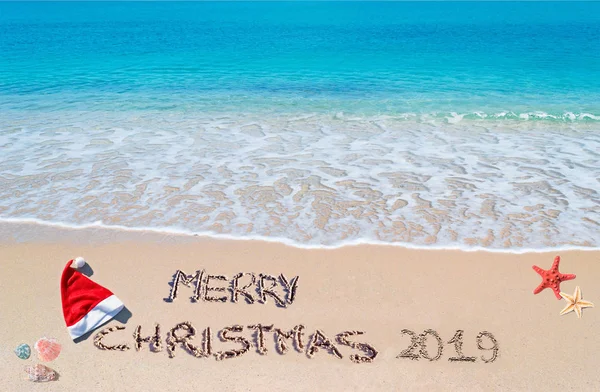 メリーサンディクリスマス2019 on the sand — ストック写真