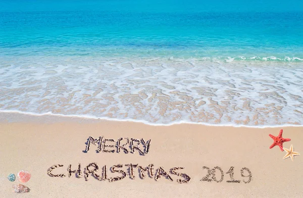 Счастливого песчаного Рождества 2019 — стоковое фото