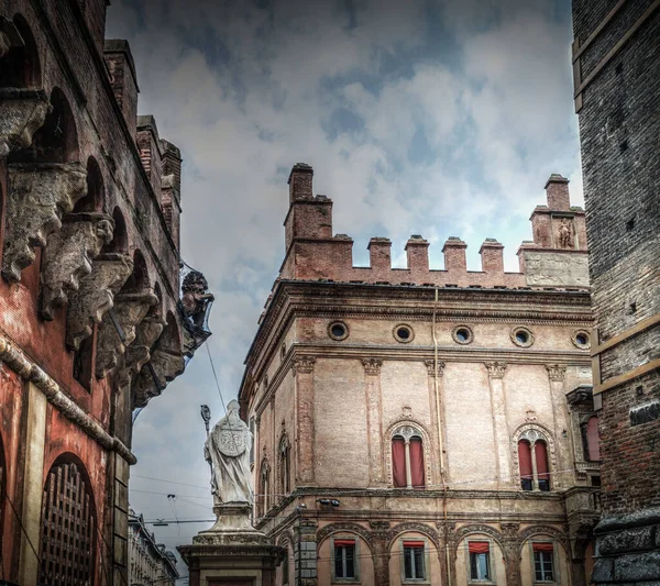 Historické Budovy Centru Boloně Itálie — Stock fotografie