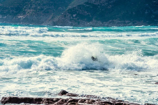 Rough sea in Porto Ferro shore. Sardinia, Italy