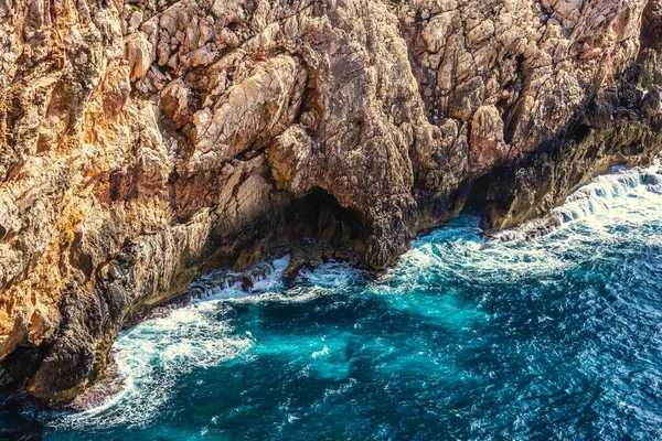 Capo Caccia Daki Mavi Kayalık Uçurum Sardunya Talya — Stok fotoğraf