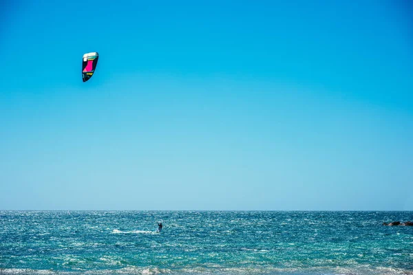 Kite Surfer Alghero Shore Clear Day Sardinia Italy — Stock Photo, Image