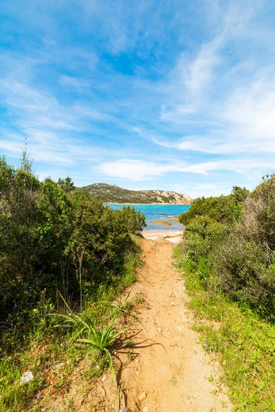 Dirt Path Sea Costa Smeralda Sardinia Italy — Stock Photo, Image