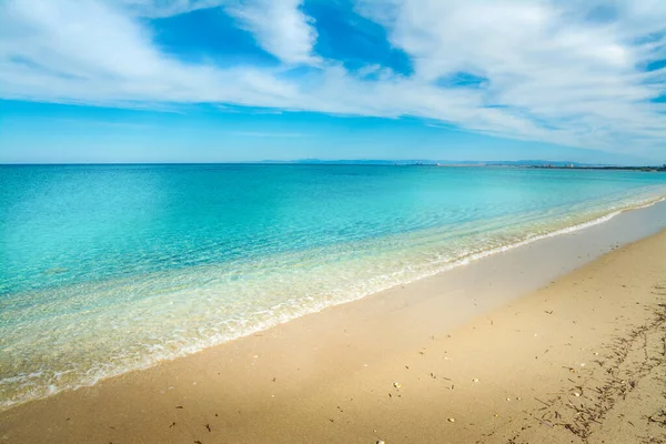 Golden Sand Fiume Santo Shore Sardinia Italy — Stock Photo, Image