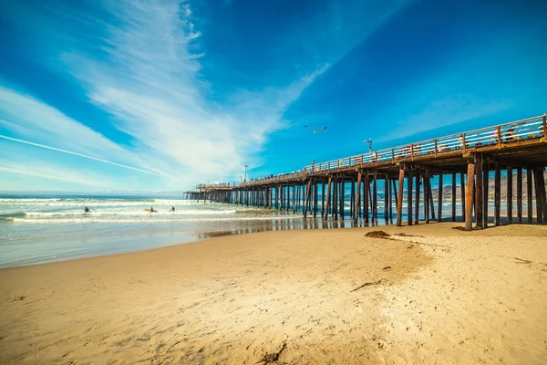 Ciel Nuageux Dessus Quai Pismo Beach Californie États Unis — Photo