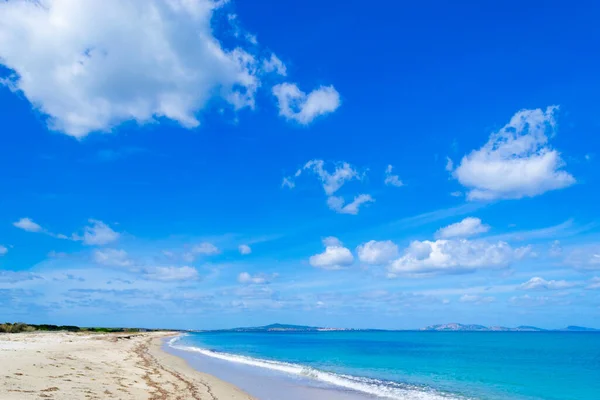 Wolken Über Dem Strand Von Fiume Santo Frühling Sardinien Italien — Stockfoto