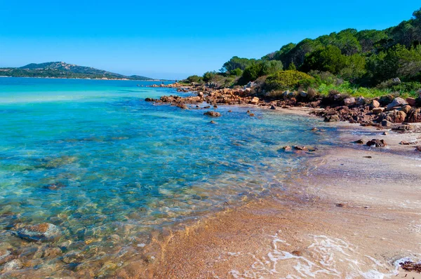 Rocce Acqua Limpida Nella Spiaggia Impostu Sardegna Italia — Foto Stock