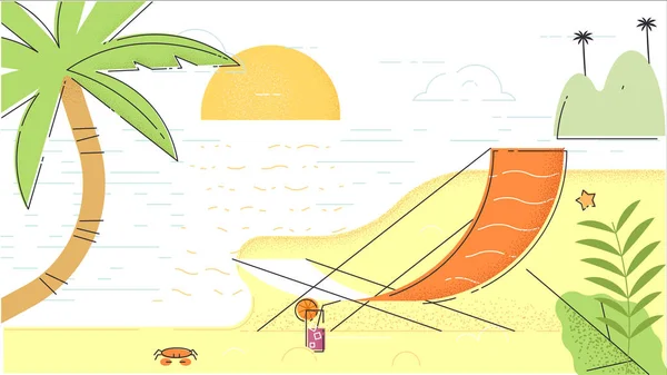 Playa de verano 02 — Vector de stock