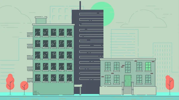 Sokak şehir binaları