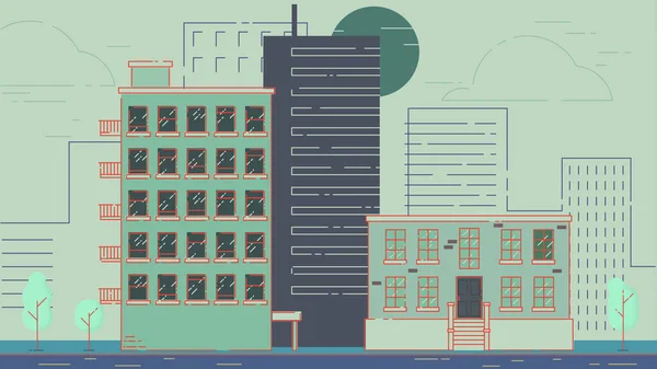 Sokak şehir binaları