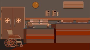 Hastane Resepsiyon illüstrasyon