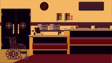 Hastane Resepsiyon illüstrasyon