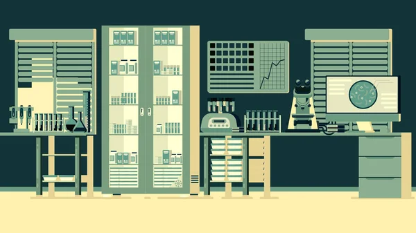 Illustration de laboratoire médical — Image vectorielle