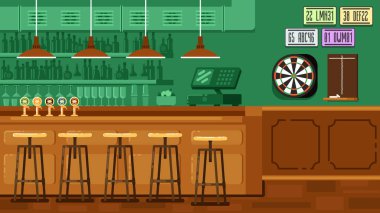 Düz stil sayacında ile Bar Restoran.
