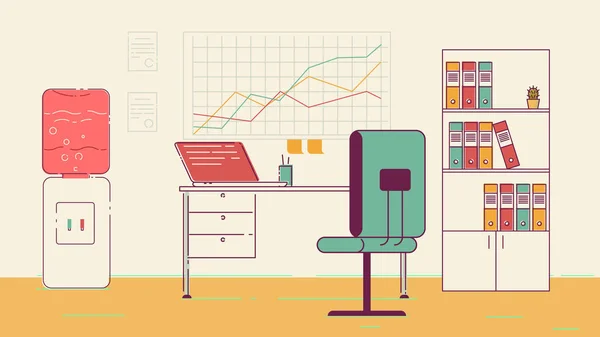Espace de coworking de bureau — Image vectorielle