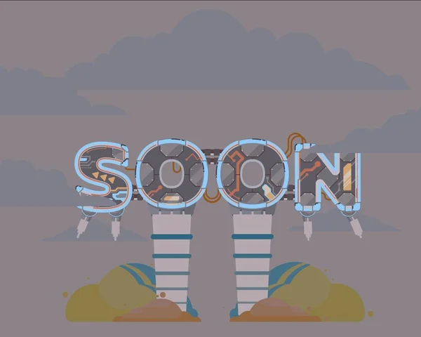 Yakında vektör illüstrasyonu geliyor