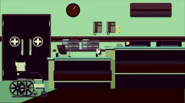 Hastane Resepsiyon illüstrasyon