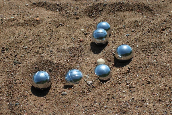 Petanque labdák játék — Stock Fotó