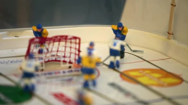 Hockey gioco da tavolo — Video Stock