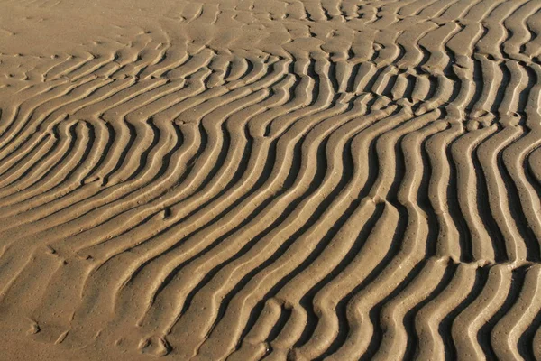 Csíkos minták a homokba — Stock Fotó