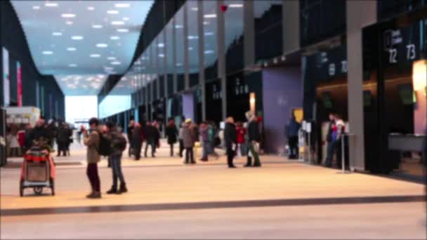 Exposition de chien foule méconnaissable — Video