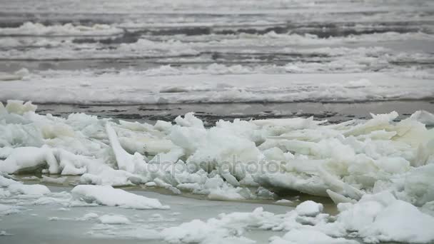 Primavera debacle hielo se rompe — Vídeos de Stock