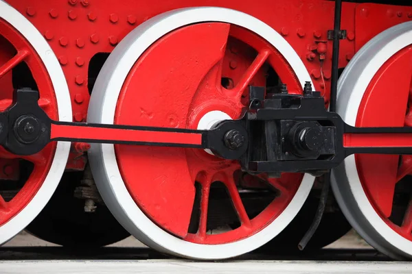 Ruedas de locomotora volante — Foto de Stock