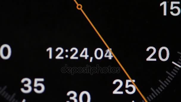 Digitale Stoppuhr Makroaufnahme — Stockvideo