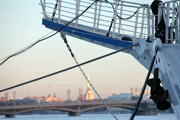 Port of Saint-Petersburg in the winter — Stock Photo, Image
