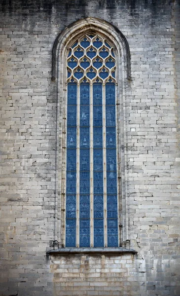 Janela de uma catedral em estilo gótico — Fotografia de Stock